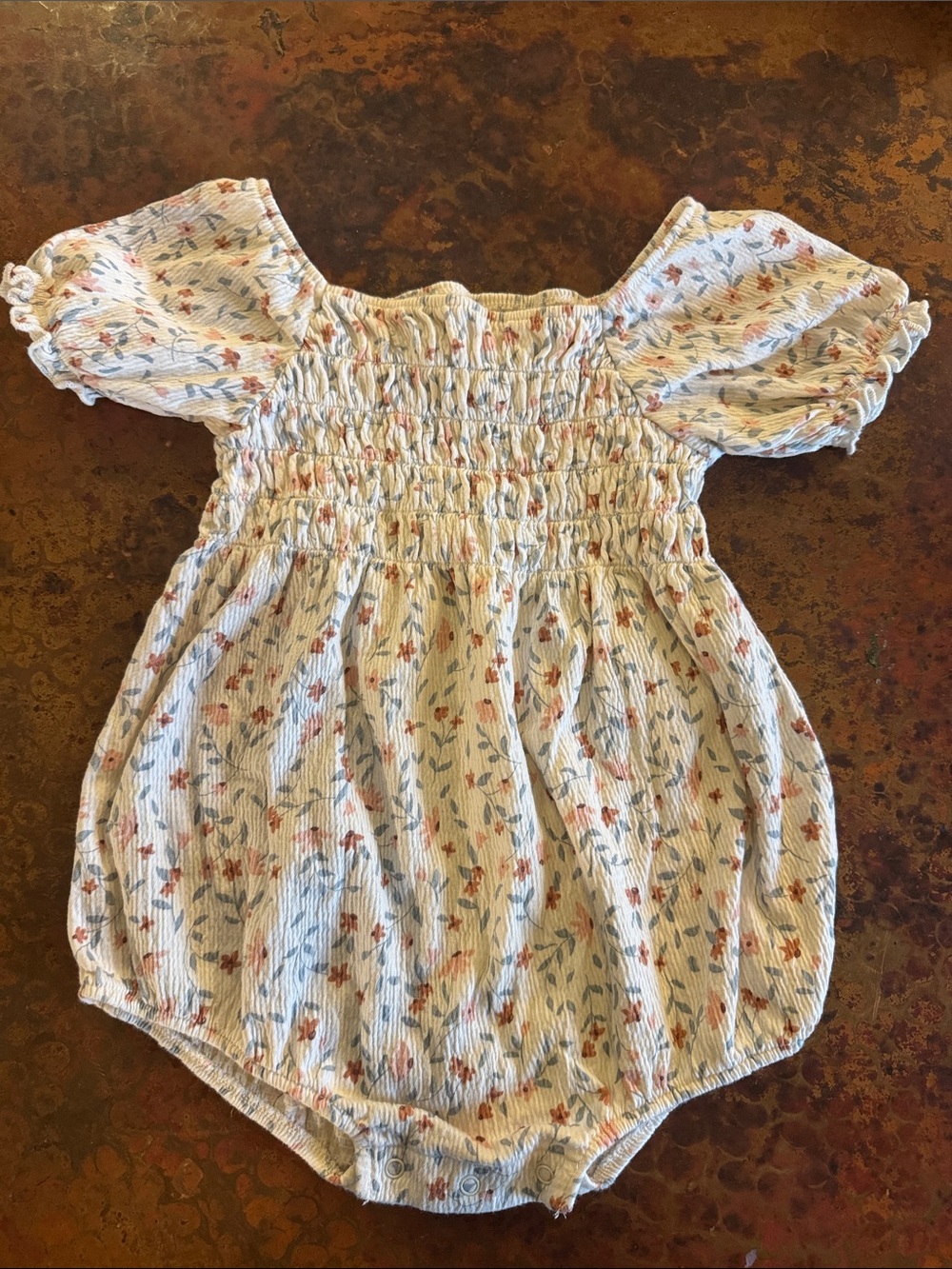 Floral Smocked Bubble Romper